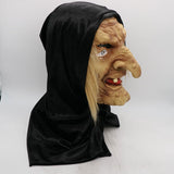 -Classic, retro vintage creepy witch soft latex mask with attached hair and cowl. One size fits most. Free shipping from abroad with average delivery to the US in 2-3 weeks.

Decrepit old woman evil witch scary creepy frightening fairytale witch halloween or stage costume fancy dress mask poison apple cosplay -