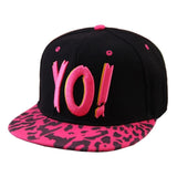 YO! Retro Embroidered Color Clash Snapback Cap, Youth Size 50-55cm Hat-Embroidered retro 90's style color clash hiphop snapback cap. Youth / kids sizing, 50-55cm. Free shipping worldwide. These hats ship from abroad and typically arrive in 2-3 weeks. Bright colorful 1990s rap fashion.-Pink-Kids-
