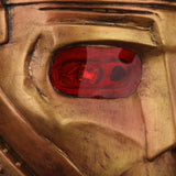 -High quality latex over-the-head Robotman mask with bronze metallic finish and red LED eyes. One size fits most. Free shipping from abroad with an average delivery time to the USA of about 2 weeks.

Halloween costume cosplay comic book tv series robot man mask doom metal man light up fast shipping character prop-
