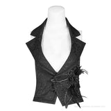 Black Dragonfly Waistcoat, Punk Rave Women's Sleeveless Gothic Jacket Coat, Detachable--