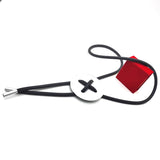 -Unique oversized button large bolo style necklace. This unusual designer fashion accessory is handcrafted in high quality, lightweight and comfortable rubber and aluminum. Free shipping from abroad.

Big fun playful chunky hand crafted retro 90s 1990s nineties hiphop hip-hop rave urban club jewelry silicone metal-