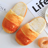 LOAFERS Realistic Bread Loaf Slippers - Three Styles, Free Shipping-Funny and functional pair of plush slippers. Keep your feet as warm and toasty as freshly baked loaves of bread . Realistic pattern on soft, cushioned slides. Honey Wheat, Hoagie or French Bread fresh out of the oven. Guaranteed low carb! Unique baguette loaf roll lounge sandals breadstick house shoes. Mens Womens Kids-French Bread-Small-