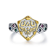 -Handcrafted in .925 sterling silver with gold plated accents and set with diamond shaped zircon stones in the colors of the spiritual stones. Brand new in jeweler's ring box. Well crafted ring made of high quality materials, not a cheap knockoff. Free Shipping Worldwide.-5-
