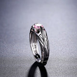 -Inspired by Lightning (Eclair Farron) in the Final Fantasy XIII game series. Handcrafted in .925 sterling silver with intricate pattern inspired by the FFXIII symbol set with a soft pink cz. Free Shipping Worldwide. Not to be confused with the cheap alloy knock-offs. This is a high quality, genuine silver FF 13 ring. -