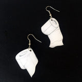 Unique Toilet Paper Roll Dangle Earrings, Weird WTF Fashion-Funny and unique pair of toilet paper roll dangle fashion earrings. Horizontal or vertical rolls. Free Shipping Worldwide. Weird WTF Weirdest jewelry gift crust punk Trump 2020 pandemic TP bathroom trash fashion accessory. #toiletpaper #toiletpaperpanic #toiletpaperapocalypse US crisis retail panic meme joke-One of Each-