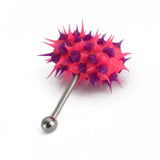 Kinky Vibrating Barbell Tounge Rings - Stainless Steel, Silicone-Vibrating barbell for pierced tongue in your choice of finish. Stainless steel with or without silicone. Powered by two LR41 button cell batteries (included). Free shipping worldwide. Sexy and stimulating fun kink rave mouth vibrator . Kinky tongue piercing ring bar ball colorful adult teen body jewelry. Oral sensation-