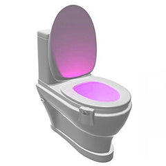 LED Toilet Night Light with Motion Detector and 9 Color Settings-This simple to install device lights up the inside of your toilet at night, helping to prevent accidents. Can be set to cycle between or hold 8 different colors and has a motion sensor that works up to approximately 3 meters. Free shipping. FCC, RoHS, ce, EMC and CCC compliant. 1 year manufacturer's warranty.-