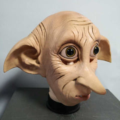 -High quality latex over-the-head mask. One size fits most. These masks actually run a bit large, so depending on your head you may want to add padding to fill it out. Free shipping from abroad. Typically arrives in about 2-3 weeks to the USA. Funny dobby malfoy house elf potter costume cosplay harry halloween wizarding fancy dress. -