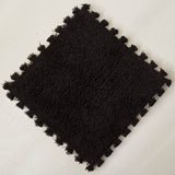 Interlocking 12x12in Carpet Tiles, EVA Foam Pad, $2/sqft Free Shipping-Soft, jigsaw interlocking woven carpet squares,Padded,non-slip EVA foam padding. Washable.Easy trim edge for area rug or floor mat or cut to room. 30x30cm 12x12 inches 1x1ft 1sqft. Black,Camel/Tan,Gray,Lime Green,Mauve Purple,Olive,Bright Fuchsia,Light Pink,Red,Sky Blue,Wine. cheapest fun colorful square flooring kids -5 Pieces-Black-