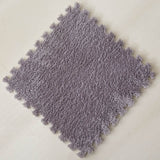 Interlocking 12x12in Carpet Tiles, EVA Foam Pad, $2/sqft Free Shipping-Soft, jigsaw interlocking woven carpet squares,Padded,non-slip EVA foam padding. Washable.Easy trim edge for area rug or floor mat or cut to room. 30x30cm 12x12 inches 1x1ft 1sqft. Black,Camel/Tan,Gray,Lime Green,Mauve Purple,Olive,Bright Fuchsia,Light Pink,Red,Sky Blue,Wine. cheapest fun colorful square flooring kids -5 Pieces-Gray-