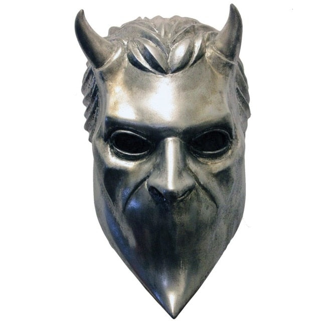 -High quality latex rubber over-the-head mask. One size fits most. Free shipping from abroad with average delivery to the USA in 2-3 weeks.

Heavy metal doom rock hard rock band ghost bc nameless ghouls mute halloween costume cosplay-