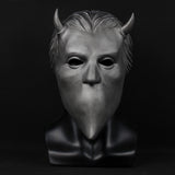 -High quality latex rubber over-the-head mask. One size fits most. Free shipping from abroad with average delivery to the USA in 2-3 weeks.

Heavy metal doom rock hard rock band ghost bc nameless ghouls mute halloween costume cosplay-