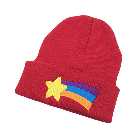 Mabel Pines Star Beanie Cap - Adult Size Acrylic Cosplay Winter Hat-Shooting star embroidered beanie cap. 100% acrylic. One size fits most adults. Free shipping from abroad. Typically arrives in 2-3 weeks. Ideal for Gravity Falls fans or cosplay costumes.-