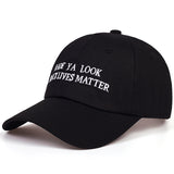 -Funny embroidered MAGA parody 'Made Ya Look, Black Lives Matter' hat. Snapback adjustment, one size fits most. A cleverly designed way to troll Trumpites with embroidered BLM text in the "Make America Great Again" font & layout. Made in China just like Trump's official caps! Free shipping. Republican GOP Democrat USA-Black-