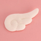 -Small anime inspired cloud style angel wing hair barrettes. Free shipping from abroad. These typically arrive in about 2 weeks to the USA. Sold in pairs of two. Cute Kawaii fluffy unique cosplay clip hair accessory.-