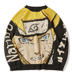-High quality unisex knit pullover sweater. Made of a soft and comfortable synthetic wool blend. See size chart. Free shipping from abroad. Unique hiphop anime streetwear pullover jumper mens womens unisex harajuku trendy imported -Navy Blue-M-