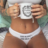 -Women's cotton blend, low-rise hip cut briefs. Free shipping from abroad with average delivery to the USA in 2-4 weeks. 

Funny unique hip cut womens juniors briefs underwear oral sex joke sexual humor gift sacrilegious praying hands-