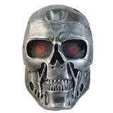 -High quality, detailed resin face mask in your choice of silver or copper finish with transparent red eyes and adjustable straps. One size fits most. Free shipping.

Halloween costume cosplay airsoft paintball style cyborg android cybernetic robot skynet cyberdyne model t-800 terminator mask prop replica accessory-Silver-