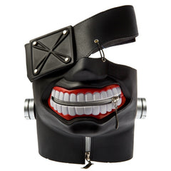 -High quality rubber and faux leather Tokyo Ghoul Kaneki Ken mask with eye patch and zippered mouth. One size fits most adults. Free shipping from abroad. Typically arrives to the US in 2-3 weeks. dark anime cosplay costume halloween men women teens adult -