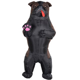 -Inflatable party pug costume made of waterproof polyester. Comes equipped with a battery powered blower fan and hanger bag. One size, Suitable for older kids, teens and adults 150-190cm / 4'11" to 6'2" Free Shipping to the USA and worldwide. Funny novelty halloween dog fancy dress cosplay puppy suit cute weird fun air-Black-One Size-