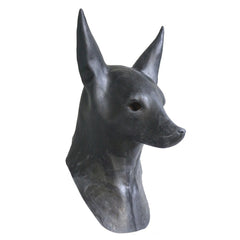 -Quality latex over-the-head Anubis style jackal mask. One size fits most. Free shipping from abroad with average delivery to the US of 2-3 weeks. halloween costume cosplay egypt egyptian deity anubis jackal headed god wolf classic pyramid gamer gaming roleplaying larp judgement afterlife-