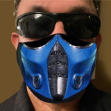 -Polyester protective face mask with nose clip, filter pocket (comes with 2 filters) and adjustable ear loops. Measures approximately 22.5cm x 13.5cm. Free shipping from abroad. These masks typically arrive in 2-4 weeks to the USA.

MK10 MK11 MK12 sub zero scorpion ninja noob -10-