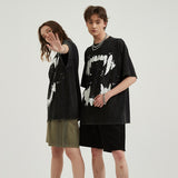 -Unisex designer fashion tee with rough construction, retro printed graphics and heavy, grunge style distressing. 100% cotton. Free shipping from abroad. Unique retro vintage 90s nineties 1990s grunge gothic goth punk streetwear distressed mens unisex womens shirt t-shirt tee halloween-