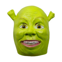 -Hey man you're an ahh-star just like Sherk the Ogger! A very layered nun with dunky friend! A 'shrek-like' latex over-the-head green ogre mask. One size fits most. Free shipping. Halloween mask hillarious derpy generic knockoff goofy bad bootleg 90s nineties 1990s kids fancy dress costume weird joke memes meme mask -