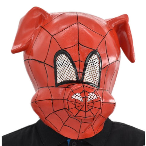 -High grade latex full over-the-head SPIDER-HAM mask. One size fits most. Measures approximately 16x21cm/6.3x8.3 inches. Free shipping from abroad. Typically arrives in the USA in 2-4 weeks.

peter porker spiderverse marvel mcu alternative universe spiderman spider-man spider pig halloween costume cosplay character-