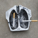 -Unique high quality resin lung shaped ashtray. Guaranteed conversation pieces that make great wtf gifts..Free shipping.

macabre blunt disturbing bizarre gross weird gothic punk worst gifts cancer sticks cigs smoke fag cigarette smoker ciggy butt smoking cessation nihilistic message stop fuck off weirdest thing -Grey/Silver-