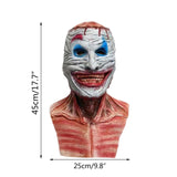 -Uniquely terrifying latex over-the-head skull mask with partial breastplate, movable jaw and tearaway clown flesh. One size fits most. Free shipping

Horrifying halloween costume horror clown carnival of evil cosplay disgusting disturbing scary gross nsfw skeleton unisex death demon terrifying haunted house joker freak-