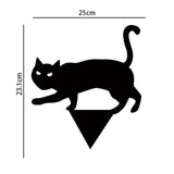 -High quality black acrylic halloween cat silhouette yard stakes. Each design is available individually or in sets of three in two different sizes. Free shipping from abroad with typical delivery to the USA about 2-3 weeks.

Goth gothic home garden decor festive party decorations signs kitty display-Cat 2-23.1x25cm/9.1x9.8in-