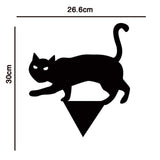 -High quality black acrylic halloween cat silhouette yard stakes. Each design is available individually or in sets of three in two different sizes. Free shipping from abroad with typical delivery to the USA about 2-3 weeks.

Goth gothic home garden decor festive party decorations signs kitty display-Cat 2-26.6x30cm/10.5x11.8in-