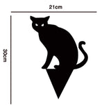 -High quality black acrylic halloween cat silhouette yard stakes. Each design is available individually or in sets of three in two different sizes. Free shipping from abroad with typical delivery to the USA about 2-3 weeks.

Goth gothic home garden decor festive party decorations signs kitty display-Cat 1-21x30cm/8.3x11.8in-