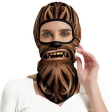 Wookie Balaclava or Neck Gaiter Mask UV Blocking Sun & Wind Protective-Super high quality unisex balaclava, neck gaiter bandana or ear loop mask. Seamless, 4-way stretch, lightweight & breathable UPF30+ polyester microfiber. Free shipping. Funny chewbacca cycling, hunting, hiking, camping, climbing, fishing, as a fun helmet liner for horseback or motorcycle riding, piloting star craft. -