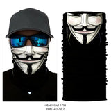 Anonymous Balaclava, Neck Gaiter or Earloop Face Mask - UV Blocking-Super high quality unisex mask in choice of style. Seamless, 4-way stretch, protective UPF30+ soft & comfortable, lightweight & breathable polyester microfiber. Free shipping.

Suitable cycling, hunting, hiking, protest, camping, climbing, helmet liner for horseback or motorcycle riding, etc. vendetta anonymous design-White-Neck Gaiter-