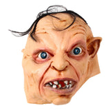 -After losing the precious, smeagol put on a few pounds & spent quite some time in a greasy middle earth dive bars downing pints and lengthily cursing about filthy hobbitses to anyone who'd listen. 

Funny latex over-the-head mask with attached hair. Free shipping.

weird lotr gollum derp halloween costume cosplay-