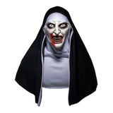 -High quality soft latex over-the-head mask with attached fabric scapular and cowl. One size fits most. Free shipping.

Halloween costume conjuring satan horror cosplay terrifying scary catholic christian religious sacrilegious demonic frightening universe murderous horrifying evil habit nun movie series possessed -