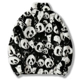 -What's warm and fuzzy and black and white all over? This panda fleece jacket. High quality unisex zippered jacket made of soft, medium weight 100% polyester fleece with an all-over-print that's absolutely panda packed. See size charts. Free shipping.
Cute winter fall fashion streetwear hip hop harajuku mens womens coat-