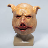 -High quality latex over-the-head pig mask, as seen in a number of different horror movies. One size fits most adults. Free shipping.Orders shipped within the USA typically arrive in about 1-2 weeks, 2-4 weeks when shipped from abroad.
Halloween costume animal cosplay hog piggy murder monster scary creepy disturbing-