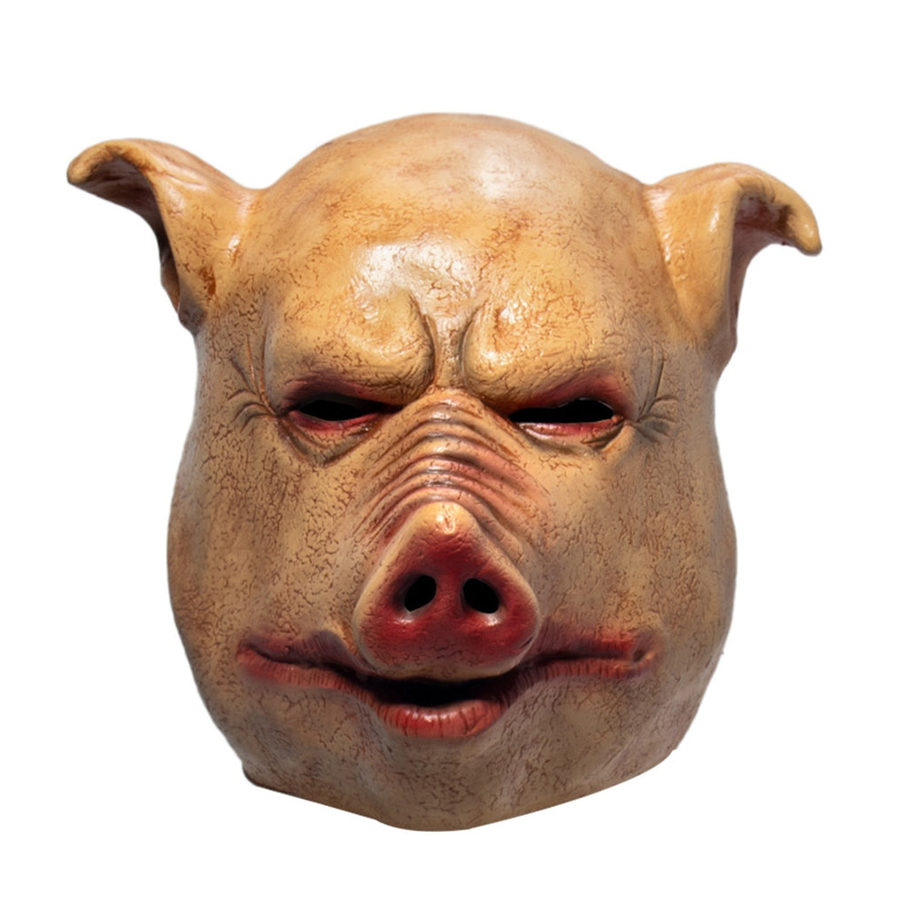 -High quality latex over-the-head pig mask, as seen in a number of different horror movies. One size fits most adults. Free shipping.Orders shipped within the USA typically arrive in about 1-2 weeks, 2-4 weeks when shipped from abroad.
Halloween costume animal cosplay hog piggy murder monster scary creepy disturbing-Abroad-