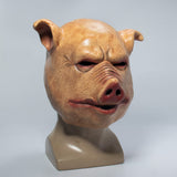 -High quality latex over-the-head pig mask, as seen in a number of different horror movies. One size fits most adults. Free shipping.Orders shipped within the USA typically arrive in about 1-2 weeks, 2-4 weeks when shipped from abroad.
Halloween costume animal cosplay hog piggy murder monster scary creepy disturbing-