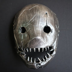 -High quality resin face mask with adjustable straps. One size fits most adults and teens. Free shipping from abroad with average delivery to the US in 2-4 weeks. Halloween costume cosplay butcher videogame character mask-
