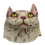 -Quality latex over-the-head Sphynx hairless cat breed mask. One size fits most. Free shipping. 

All profits from sales of this mask will inevitably go to meet the continual demands of our very own Ichabod Spinx!

Funny unique wrinkly kitty un-furry weird halloween costume animal cosplay mask creepy cat overhead -