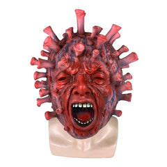 Virally Infected Mask-High quality latex over-the-head mask. One size fits most. Free shipping. Viral infection screaming human halloween medical horror costume cosplay true nightmare pandemic virus pro-science anti-stupidity protest march video stage prop mask-