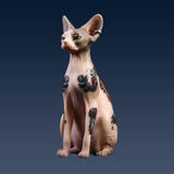 -Nicely detailed miniature 1:6 scale tattooed sphynx cat figurines crafted in high quality resin, hand painted. Brand new in box. Guaranteed quality. Free shipping.

Unique unusual weird naked hairless cat sphynx spinx sphinx badass cat tattoos tattooing pierced piercing figure sculpture statuette punk kitty gift-