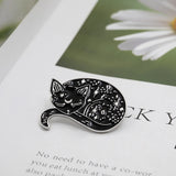 -Enameled metal pin measuring roughly 3.5x2.8cm. Free shipping from abroad with average delivery to the USA in 2-3 weeks.

Enameled Lapel Hat Pinback Badge Witches Familiar Witch Kitty Witchcraft-