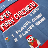 -Unique, soft and comfortable unisex knit pullover sweater. See size chart. Free shipping from abroad.

Bizarre wtf alternate reality retro vintage videogame parody harajuku Japanese streetwear videogame jumper super mary weird mario chicken parody 8bit 16bit gamer gaming fried chicken mens womens sweater-