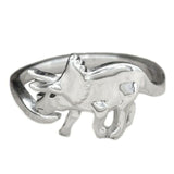 -Adorable adjustable dinosaur rings: t-rex, stegosaurus, triceratops or plesiosaur. Well made in aluminum alloy, one size fits most. Free shipping worldwide. 

Dino tyrannosaurus tyrannosaur trex stego plesiosaurus nessie loch ness monster open size wraparound band jewelry cute playful stylish fashion kids adults unisex-Triceratops-