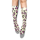 -High quality, mid-calf length socks featuring classic bright and boldly colored retro leopard print. Soft and comfortable, one size fits most teens and adults. Free shipping.

Unisex mens womens 80s 90s eighties 90s new wave frank memphis color animal print lisa vintage style streetwear skating skate punk pop wild rad-